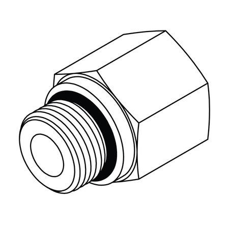 TOMPKINS Hydraulic Fitting-Steel10MOR-12FOR 6410-10-12